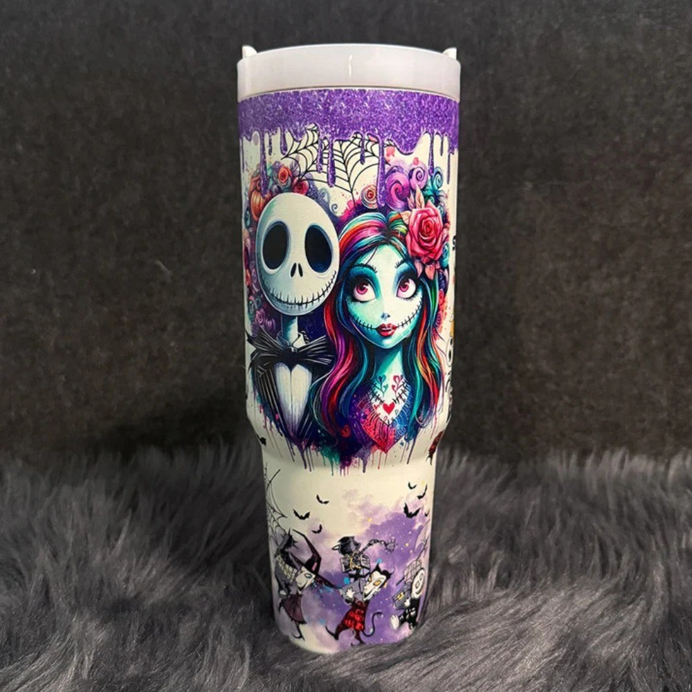 40 Oz Sally X Jack Skellington Tumbler