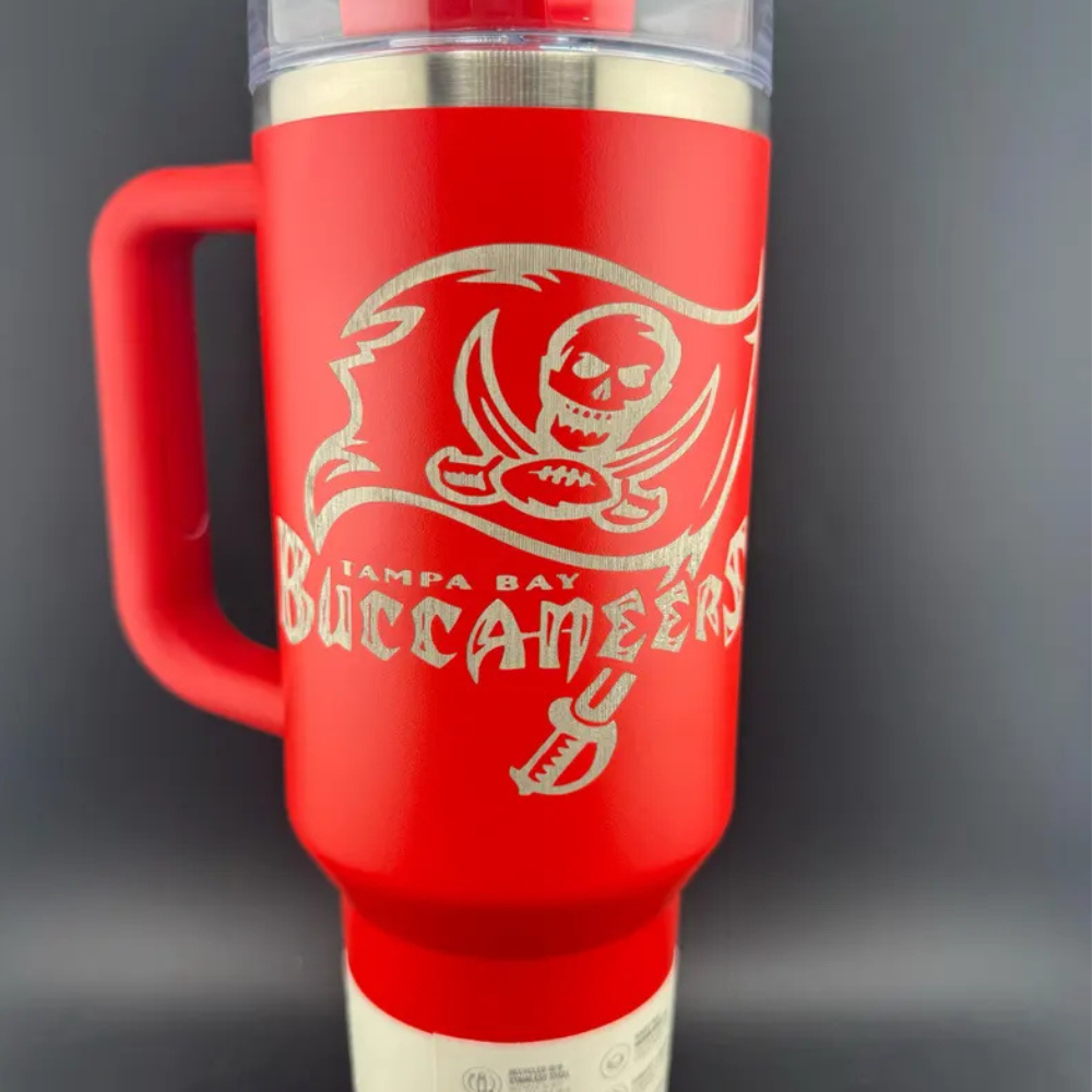 Tampa Bay Buccaneers Vacuum Insulated Tumbler With Handle-Wine and Whiskey Decanter