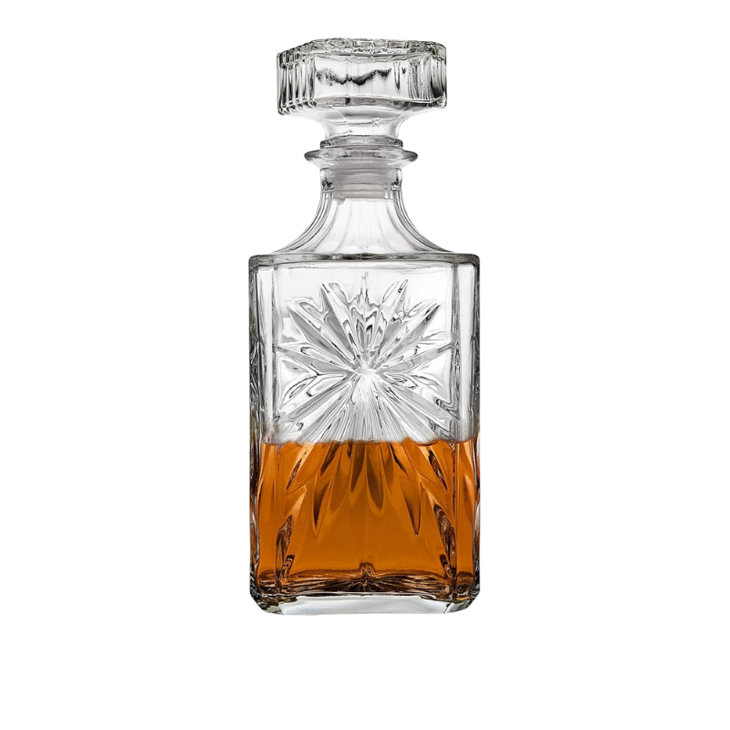 Classic Design Glass Decanter For Whiskey Enthusiasts-Wine and Whiskey Decanter