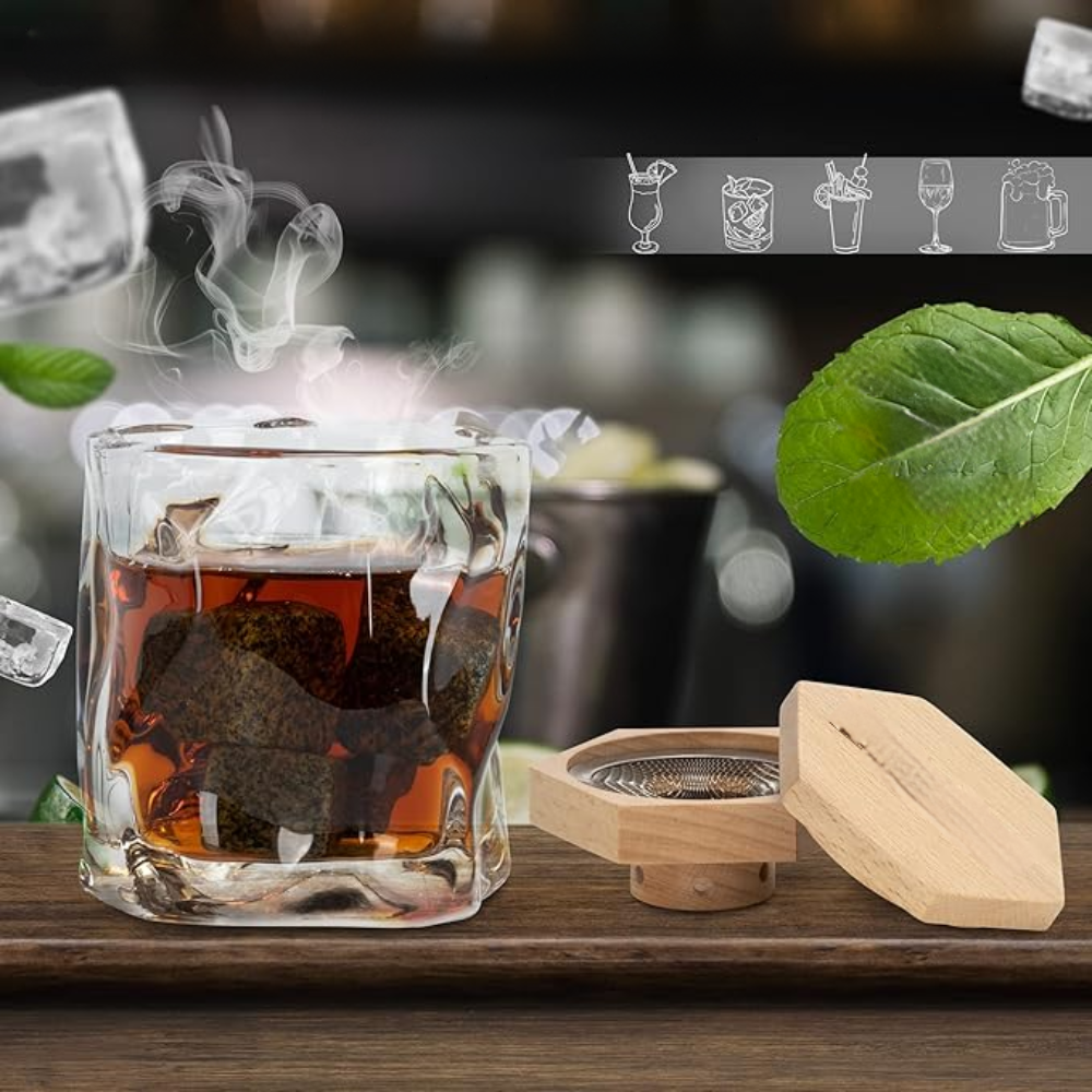 Beverage Flavoring Kit With Torch-Wine and Whiskey Decanter