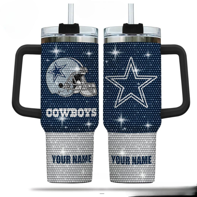 Dallas Cowboys Custom 40oz Stainless Steel Tumbler-Wine and Whiskey Decanter