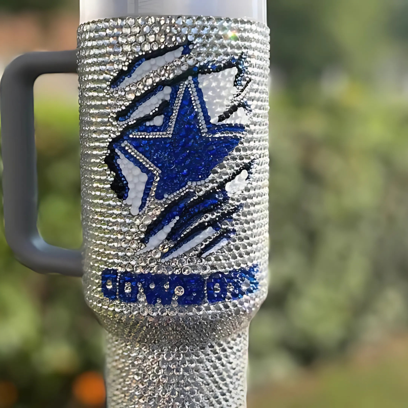 Dallas Cowboys Custom 40oz Stainless Steel Tumbler-Wine and Whiskey Decanter