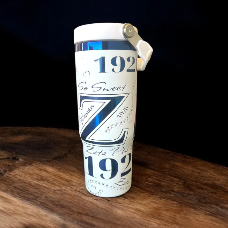 30 Oz Spill Proof Zeta Phi Beta Tumbler-Wine and Whiskey Decanter