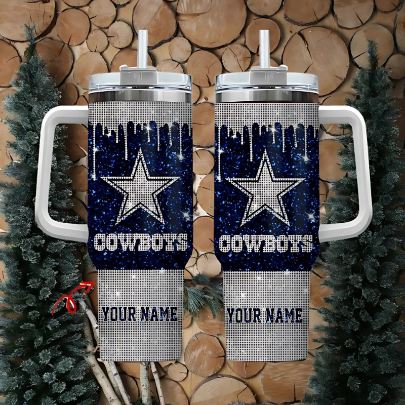 Dallas Cowboys Custom 40oz Stainless Steel Tumbler-Wine and Whiskey Decanter