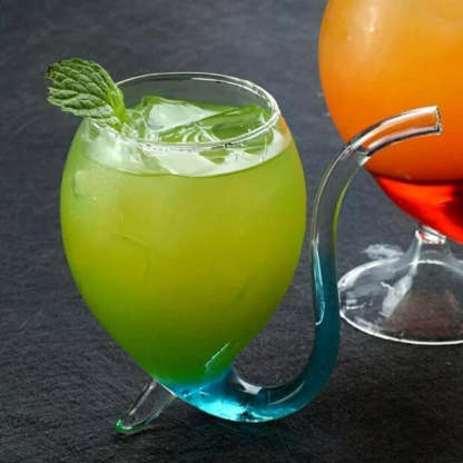 Goblet Glass Mug With Straw-Wine and Whiskey Decanter