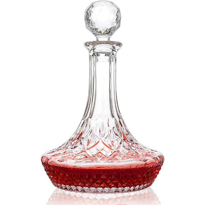 Versatile And Decorative Crystal Wine Decanter Carafe-Wine and Whiskey Decanter