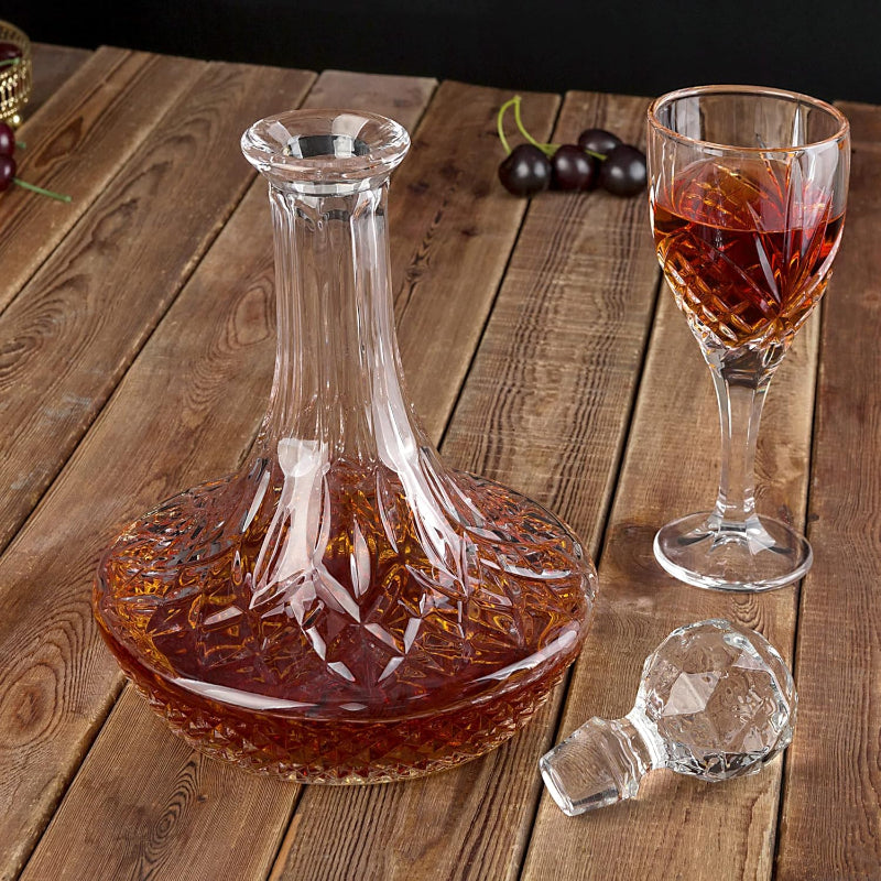 Crystal Wine Decanter Carafe-Wine and Whiskey Decanter