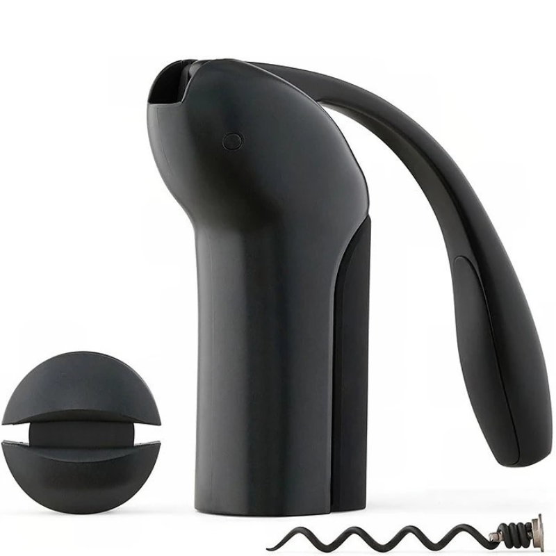 Vertical Corkscrew Wine Opener With Easy One Pull Design
