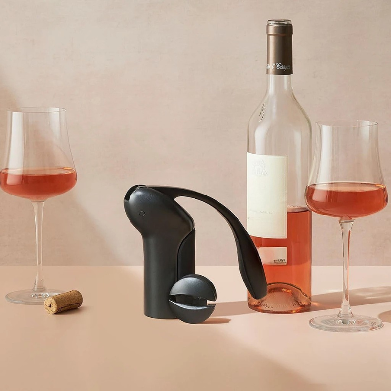 Vertical Corkscrew Wine Opener With Easy One Pull Design