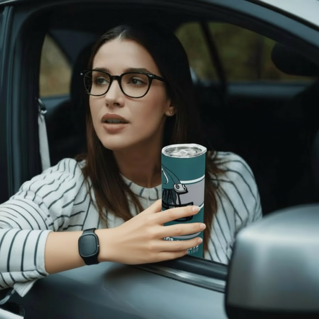 40oz Philadelphia Eagles Football Team Themed Stainless Steel Travel Cup