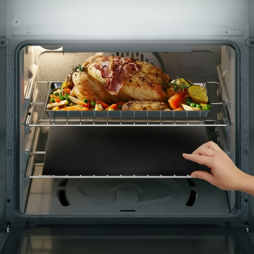 2 Piece Of Non Stick Oven Liner Mat For Electric And Gas Grill Use