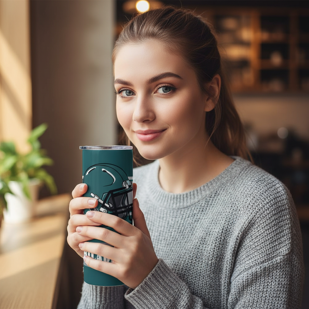 40oz Philadelphia Eagles Football Team Themed Travel Cup