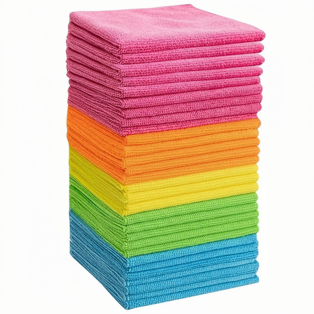 20 Piece Of Microfiber Cleaning Cloth Absorbent Kitchen Towels