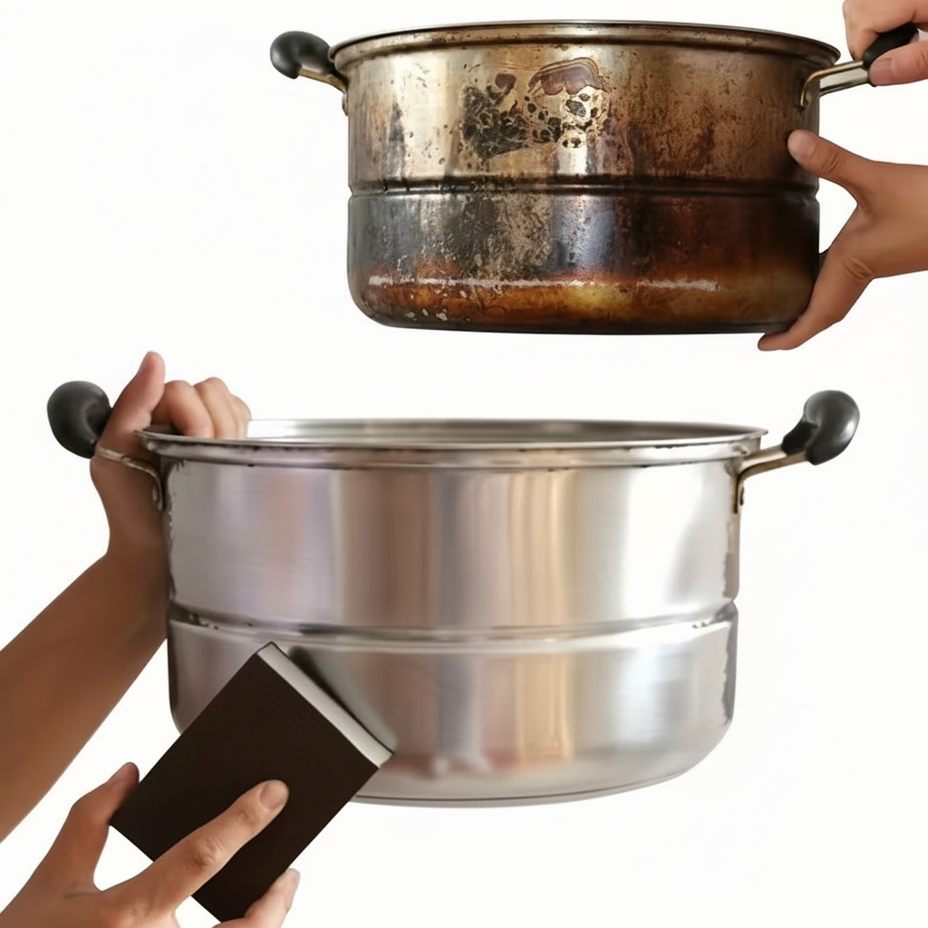Heavy Duty Cleaning Sponge For Kitchen Pots Rust And Grease Removal