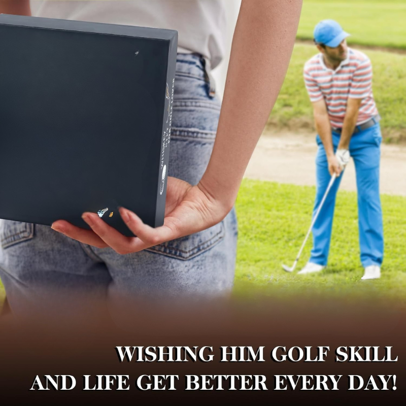 Whiskey Stone Set With Golf Ball Design And Storage Box