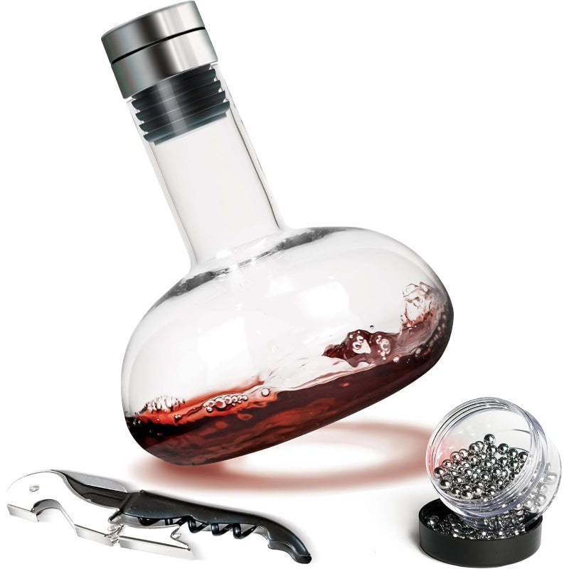 Wine Decanter With Aerator Lid-Wine and Whiskey Decanter