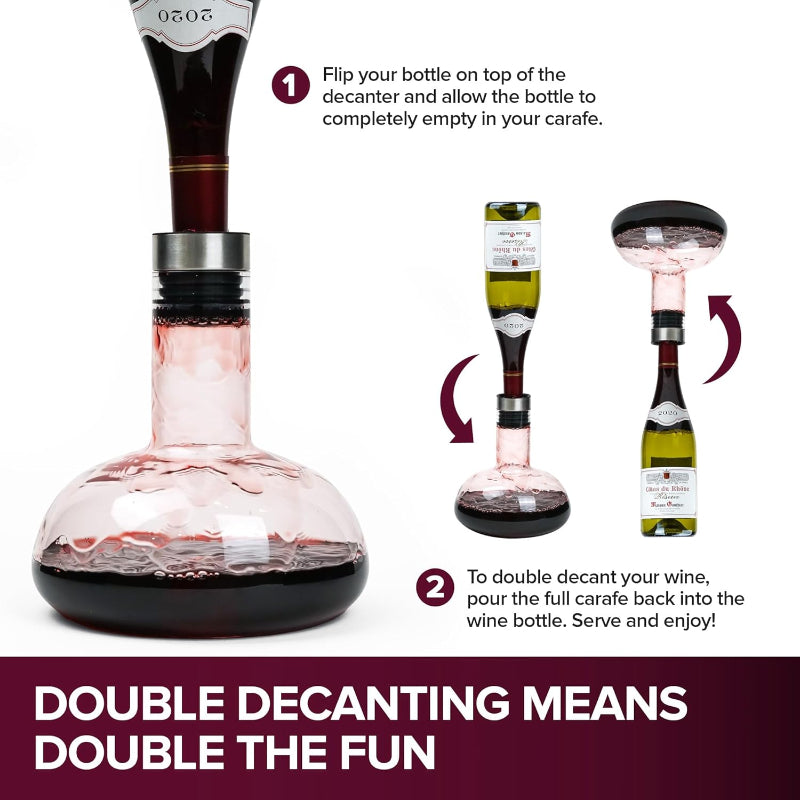 Wine Decanter With Aerator Lid-Wine and Whiskey Decanter