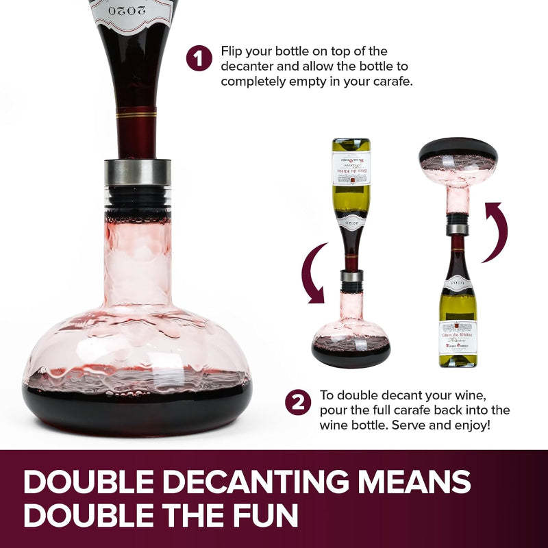 Wine Decanter With Aerator Lid-Wine and Whiskey Decanter