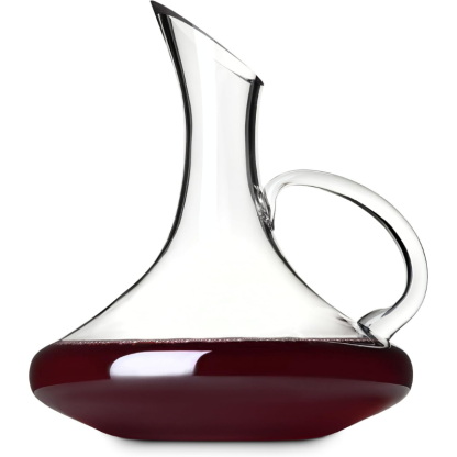 Wine Decanter With Handle And Tilted Pour Spout-Wine and Whiskey Decanter