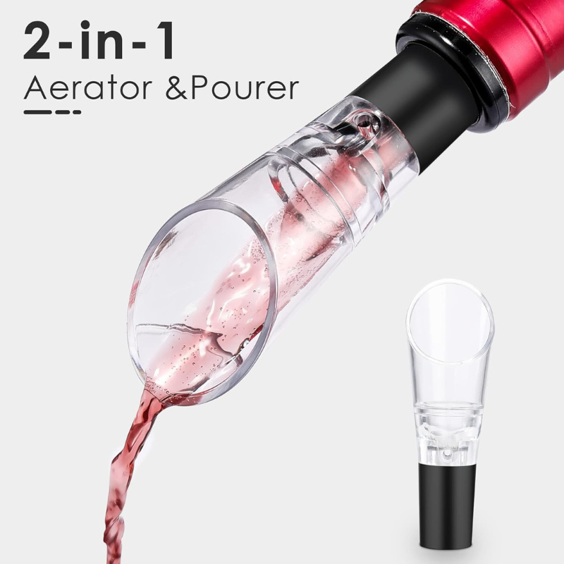 Wing Corkscrew Tool Kit With Multi Utility Wine Set-Wine and Whiskey Decanter