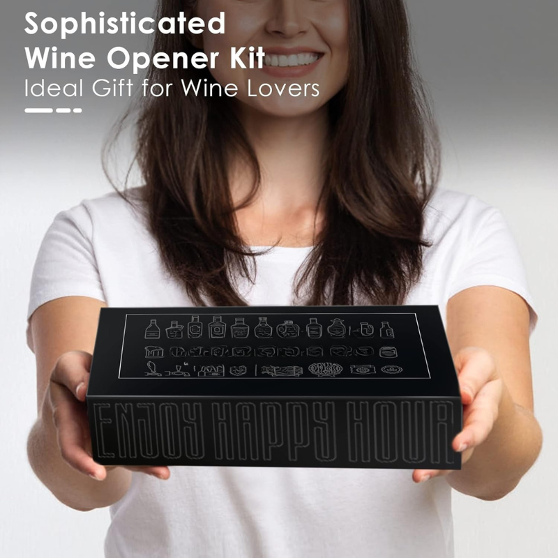 Wing Corkscrew Tool Kit With Multi Utility Wine Set-Wine and Whiskey Decanter