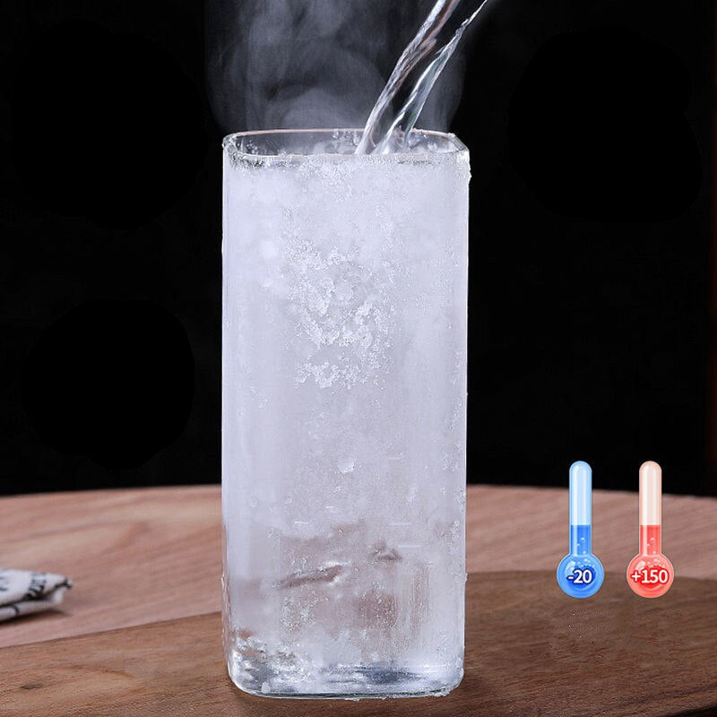 Square Plain Glass Cup-Wine and Whiskey Decanter