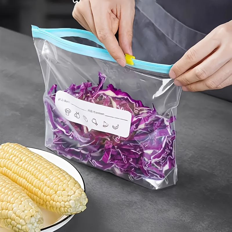 Reusable Zipper Storage Bags Set - Leakproof Freezer Safe Food Storage Bags, BPA Free Snack & Lunch Bags
