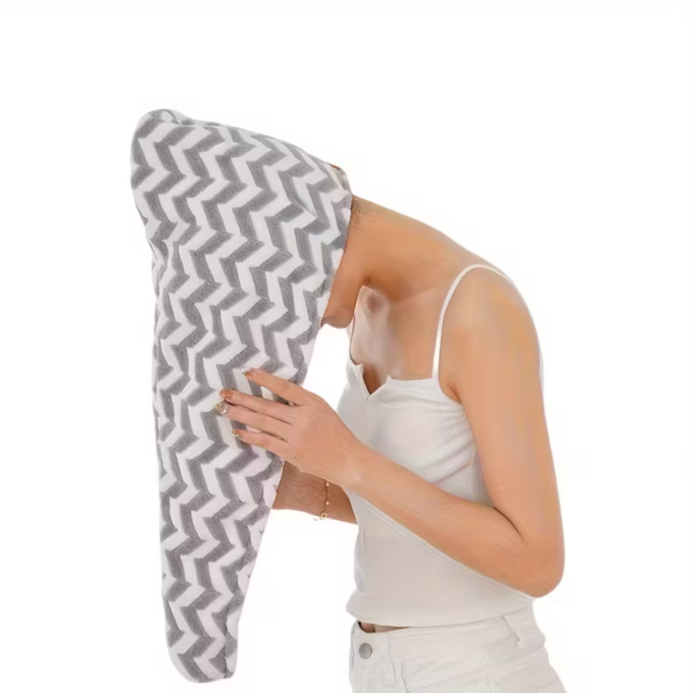 Striped Microfiber Quick Dry Hair Wrap