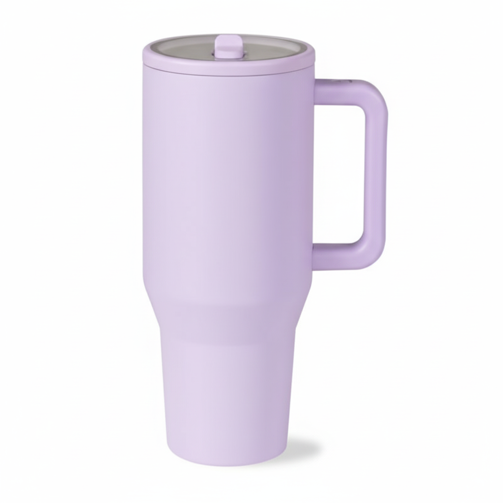 Insulated Travel Tumbler With Flip Straw