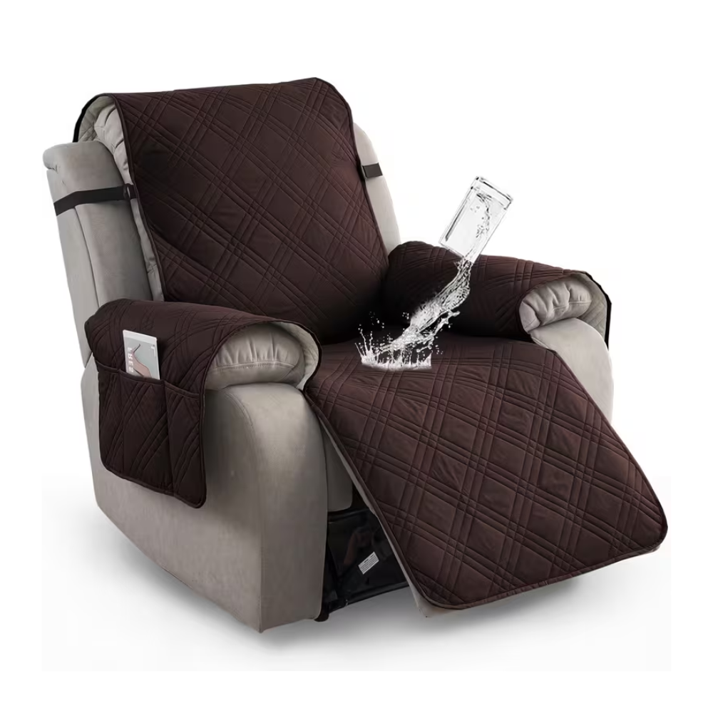 1pc 100% Waterproof Recliner Chair Cover, Non Slip Recliner Covers for Recliner Chair with Pocket, Pet Scratch-Resistant Sofa Slipcover, Washable Furniture Protector, Easy to Install for Living Room, Valentine's Day Gift, Valentine's Day Home Decor.