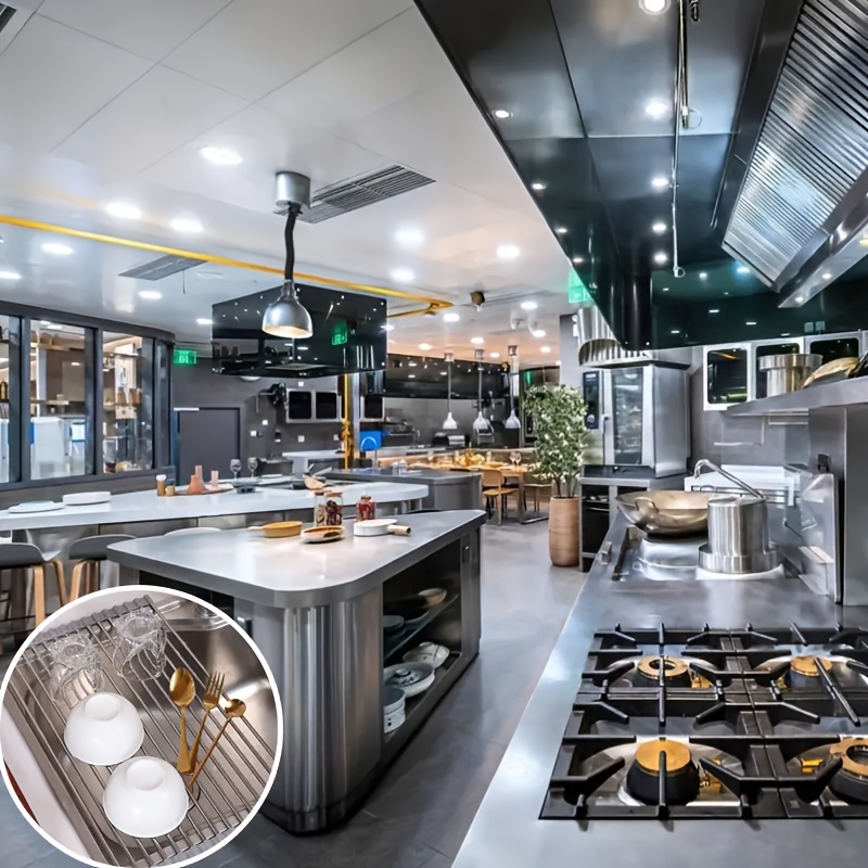 1pc of a Premium Roll-Up Dish Drying Rack Made of Stainless Steel