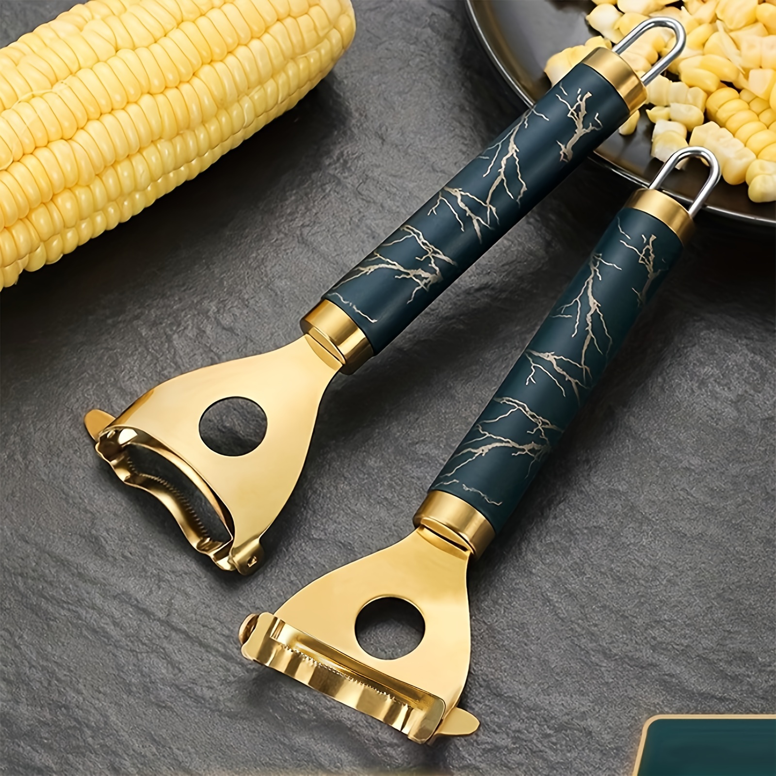 Stainless Steel Corn Cutter With Serrated Blade And Ergonomic Handle