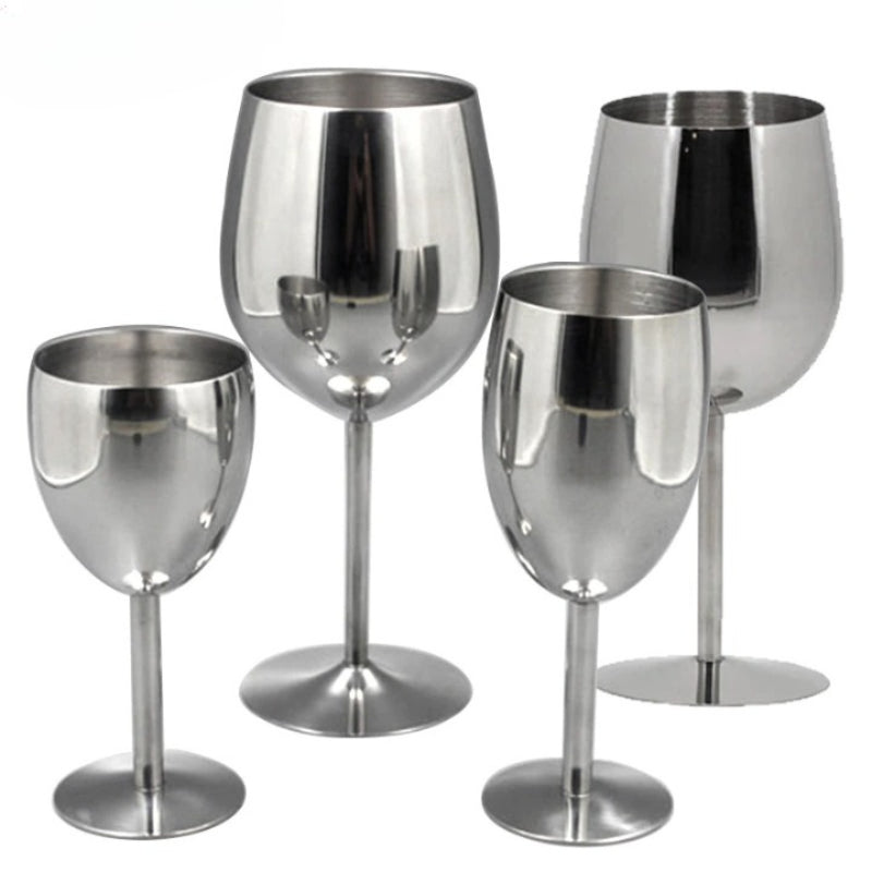 Stainless Steel Wine Glasses-Wine and Whiskey Decanter
