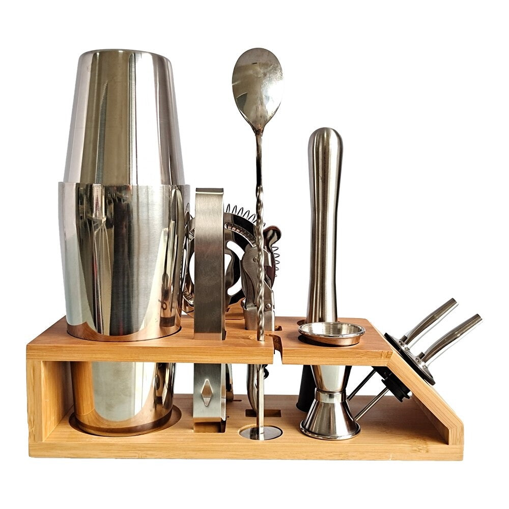 10-Piece Mixology & Craft Cocktail Shaker Set-Wine and Whiskey Decanter