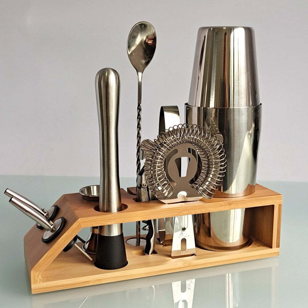 10-Piece Mixology & Craft Cocktail Shaker Set-Wine and Whiskey Decanter