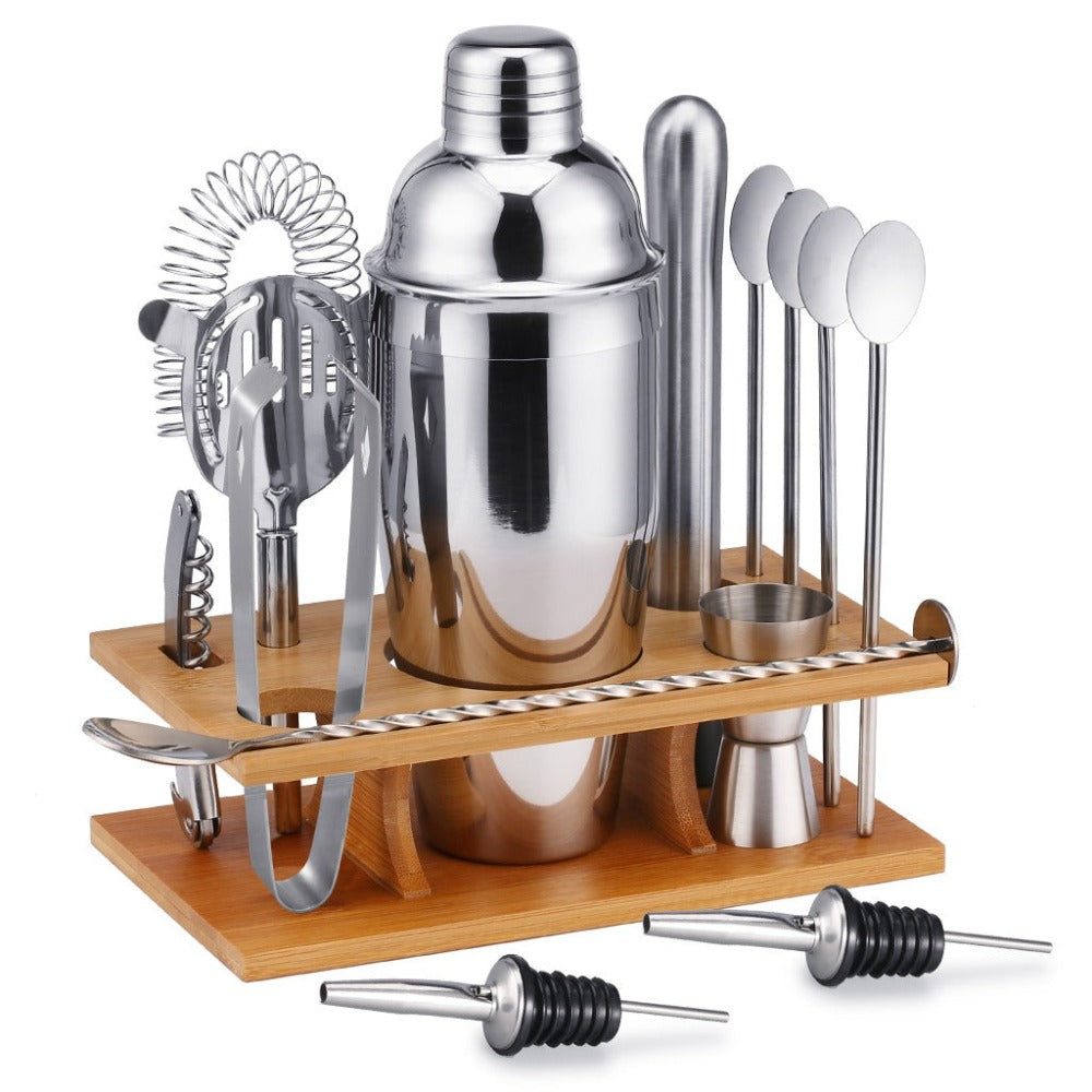 Mixology Cocktail Shaker Set-Wine and Whiskey Decanter
