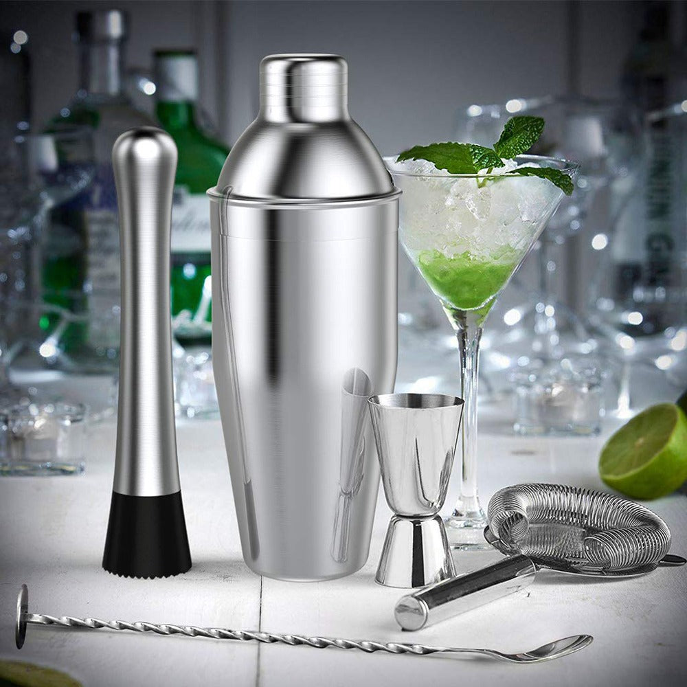 Mixology Cocktail Shaker Set-Wine and Whiskey Decanter