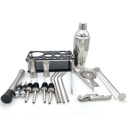 Stainless Steel Mixology Set-Wine and Whiskey Decanter