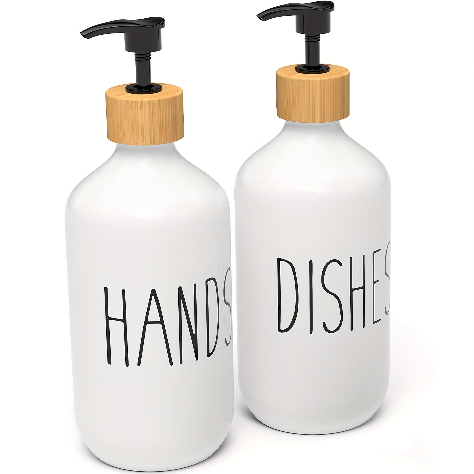 Matte Glass Soap Dispenser Set For Kitchen