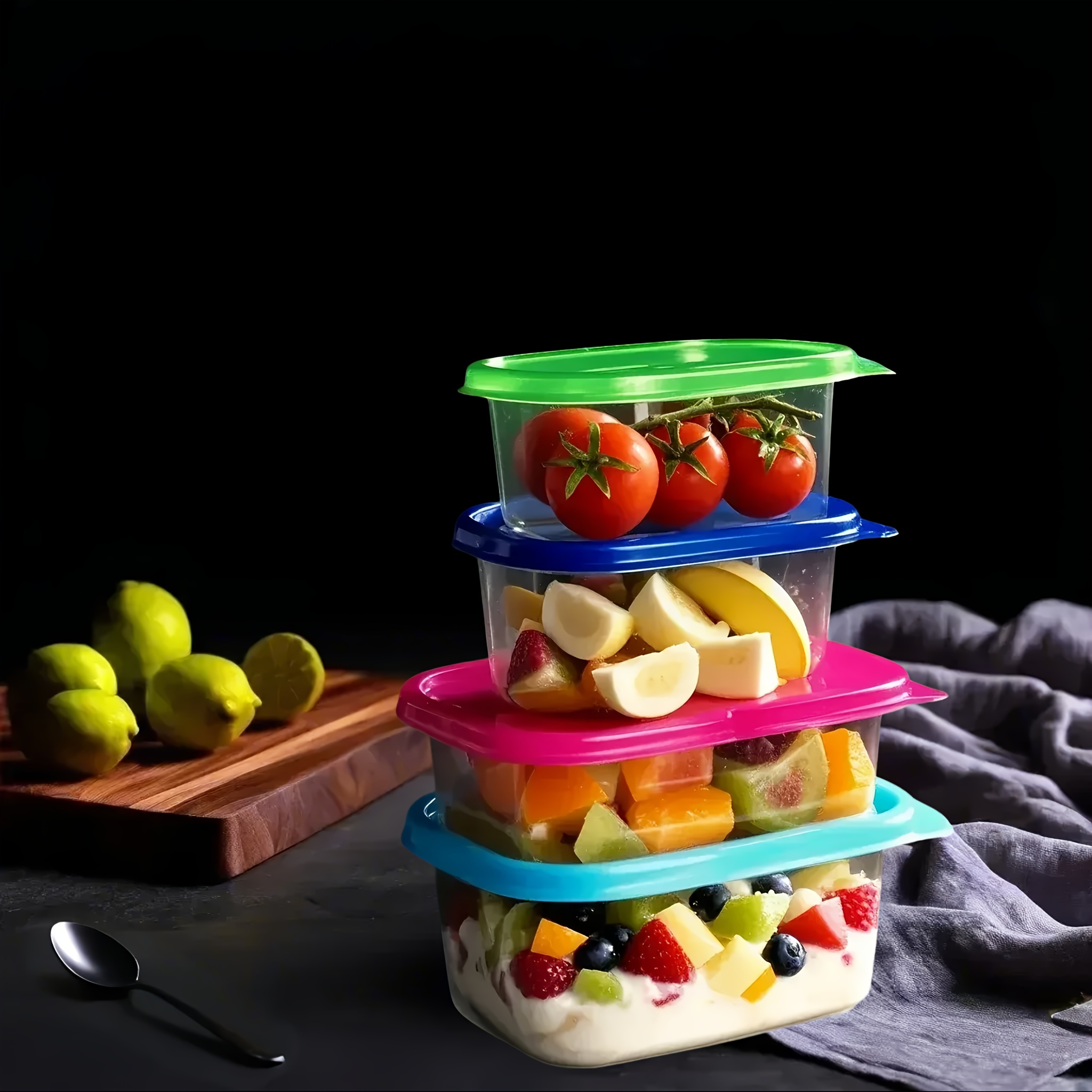 Set of 20 Stackable Food Storage Boxes with Lids