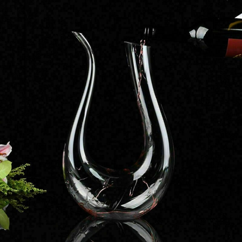 U-Shaped Crystal Red Wine Glasses Decanter Bottle-Wine and Whiskey Decanter