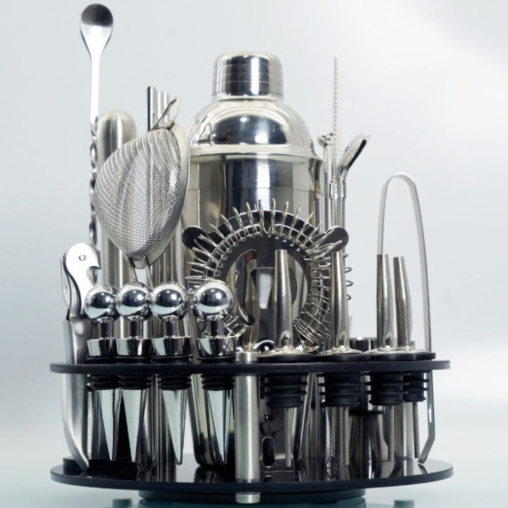 33-Piece Rotating Shaker-Wine and Whiskey Decanter