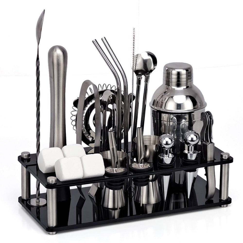 23-Piece Whiskey Shaker-Wine and Whiskey Decanter