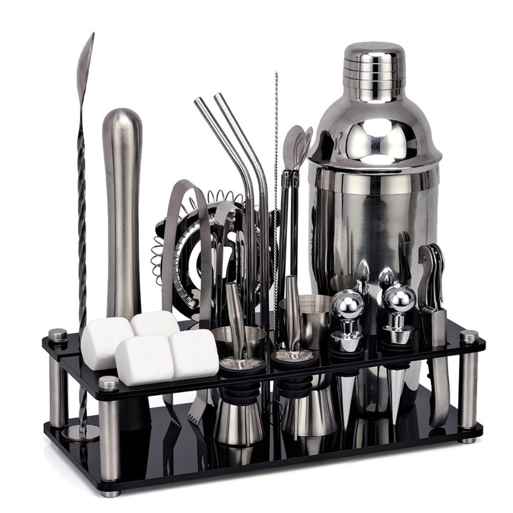 23-Piece Whiskey Shaker-Wine and Whiskey Decanter