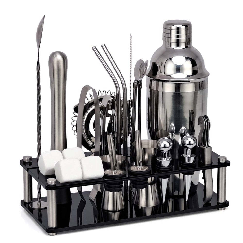 23-Piece Whiskey Shaker-Wine and Whiskey Decanter