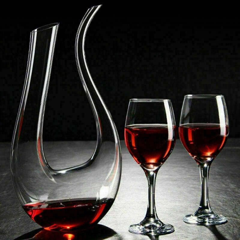 U-Shaped Crystal Red Wine Glasses Decanter Bottle-Wine and Whiskey Decanter