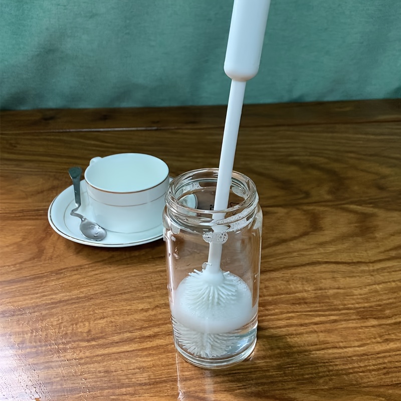 Silicone Cleaning Brush Long Handle - Multi Purpose Bottle Brush for Kitchen, Bathroom & Cup Scrubber