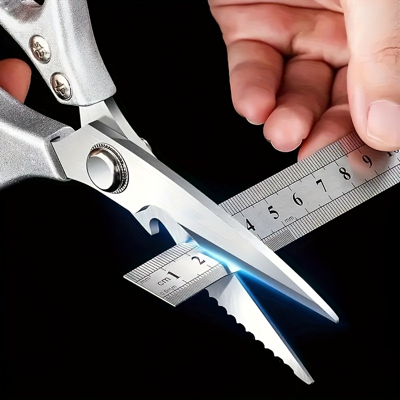 Stainless Steel Kitchen Scissors - Heavy Duty Food Shears with Aluminum Alloy Handle