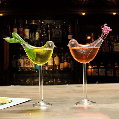 Bird Shaped Cocktail Glass-Wine and Whiskey Decanter