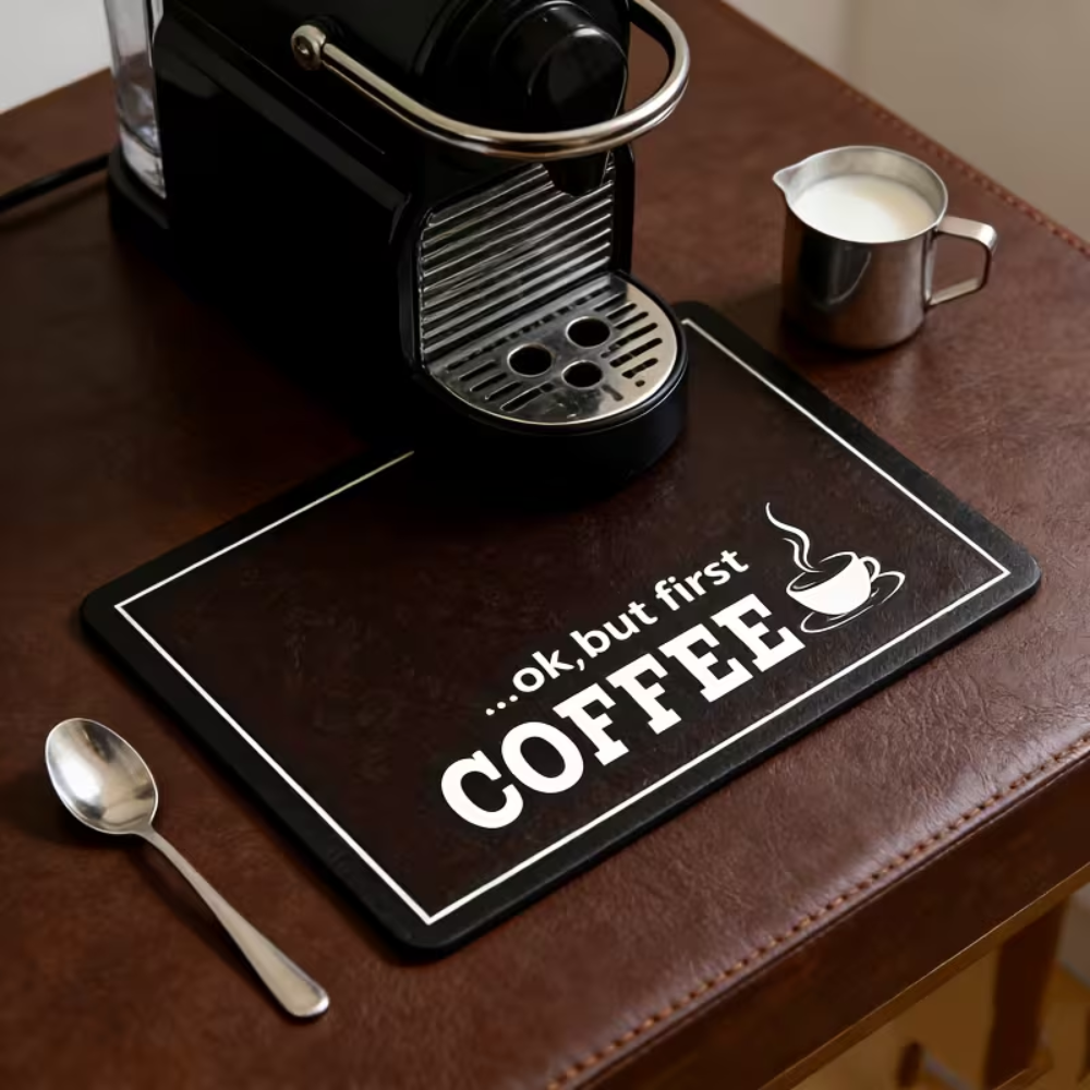 Pack Of 2 Coffee Machine Absorbent Countertop Drain Mat